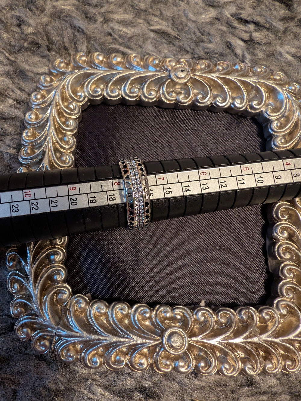 925 Silver and Cz Decorative Band